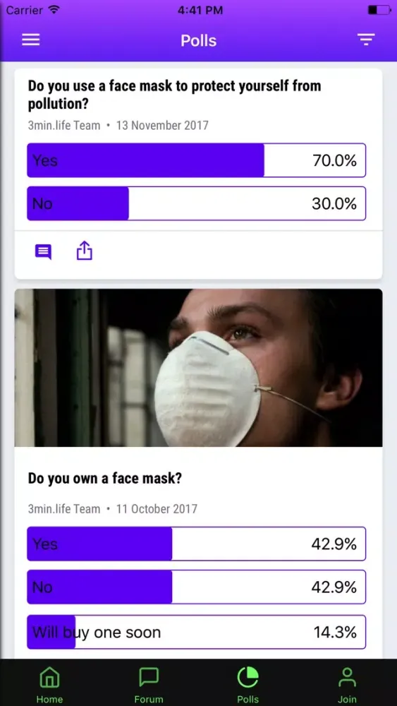 3min.life - pollution and AQI Screenshots