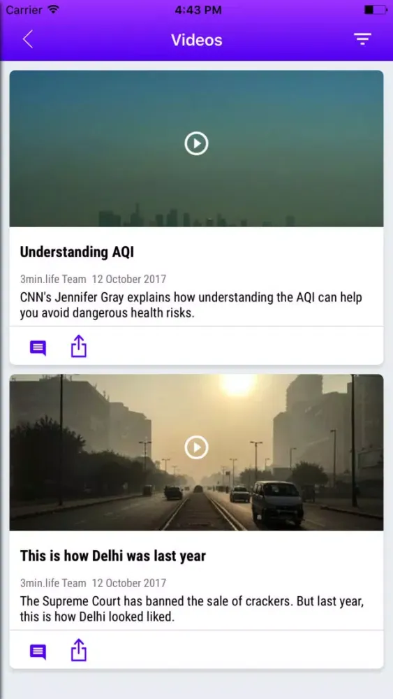 3min.life - pollution and AQI Screenshots