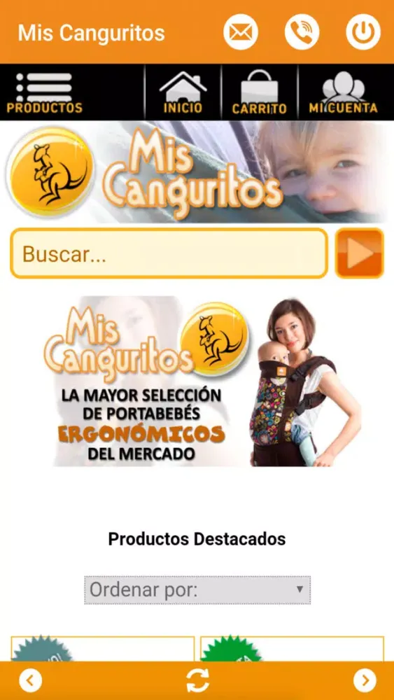 Screenshot di Mis Canguritos Tienda Online