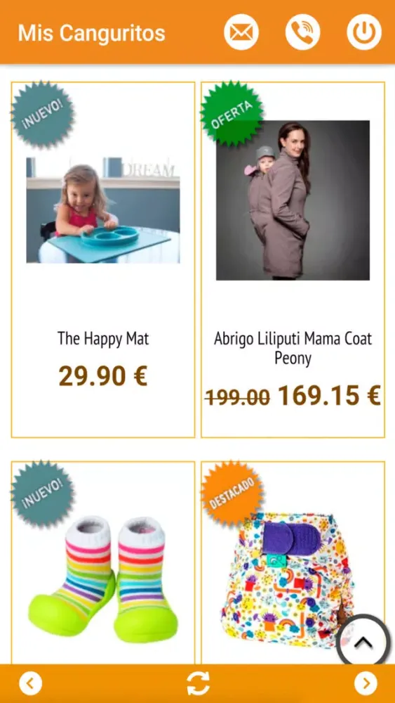 Screenshot di Mis Canguritos Tienda Online