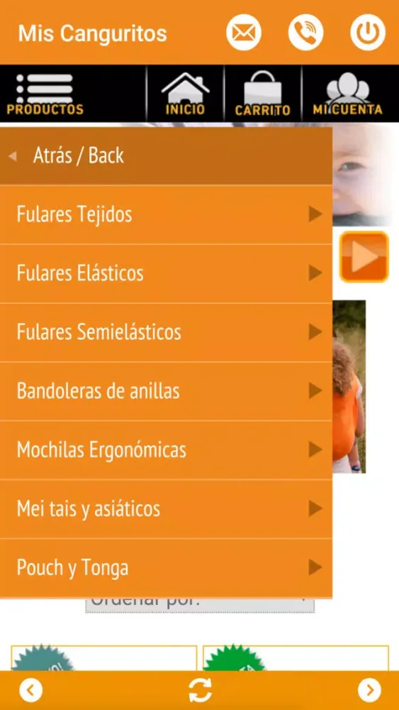 Screenshot di Mis Canguritos Tienda Online