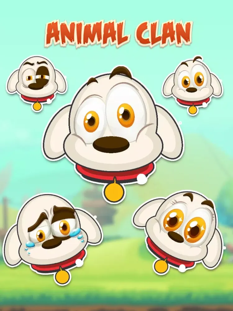 تصاویر Animal Clan Dog Stickers iPad 