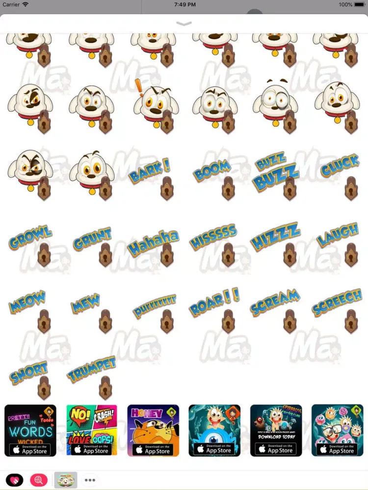 تصاویر Animal Clan Dog Stickers iPad 