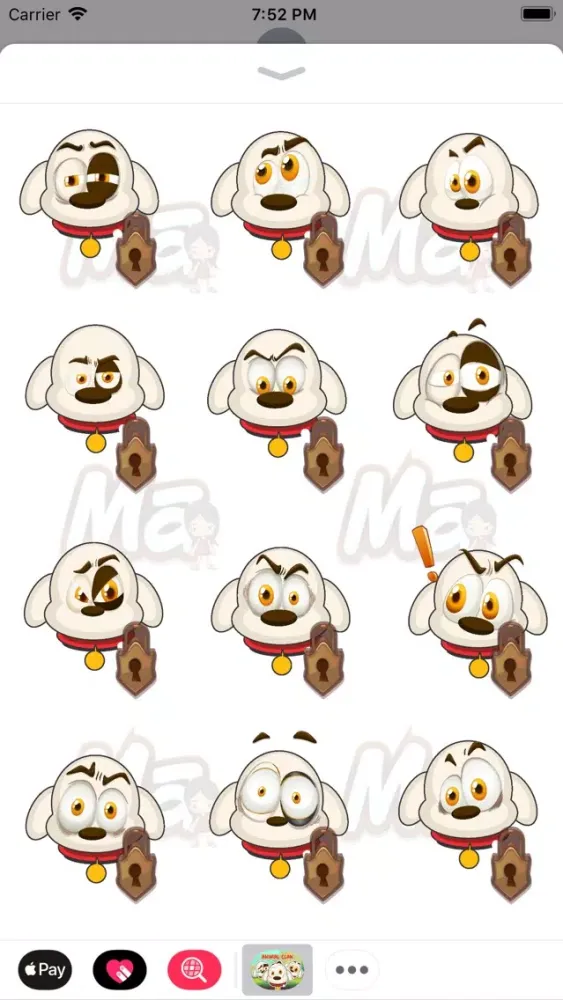 تصاویر Animal Clan Dog Stickers