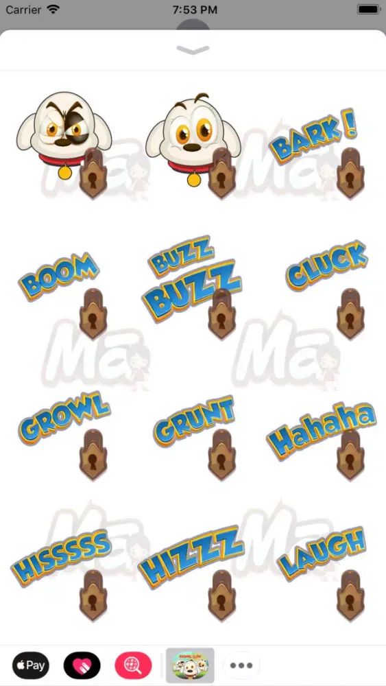 تصاویر Animal Clan Dog Stickers