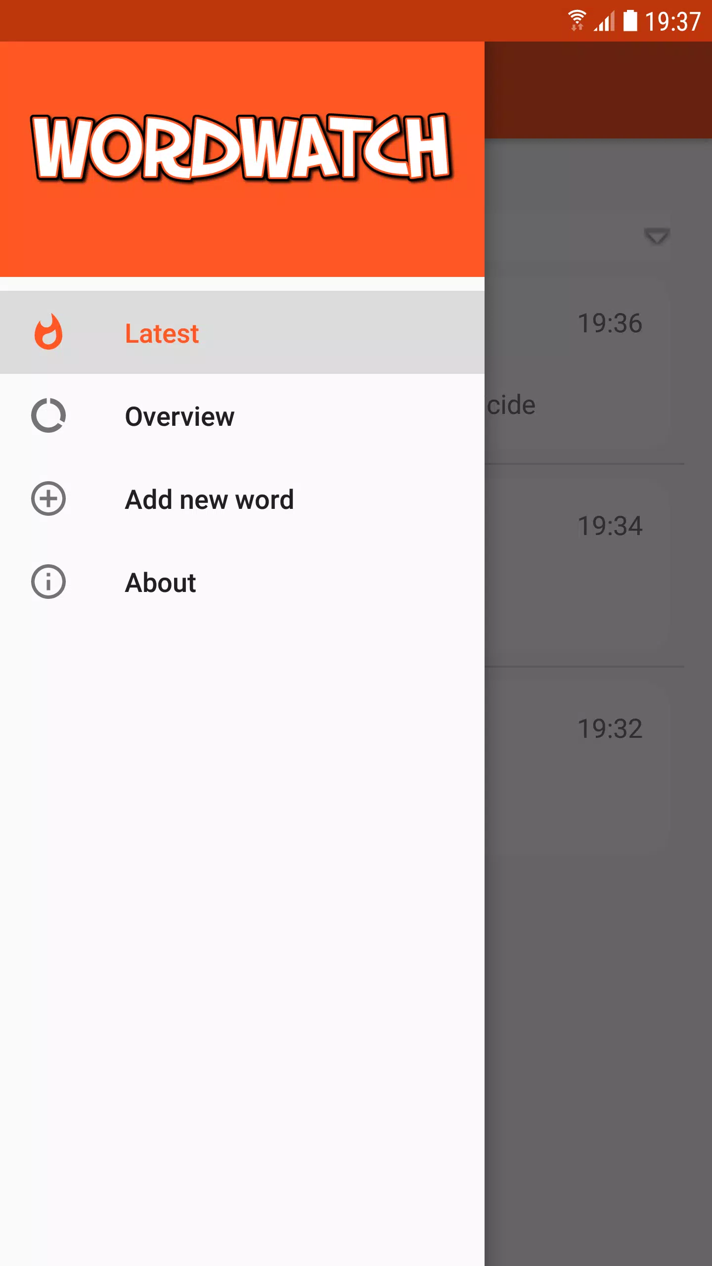 WordWatch Screenshots