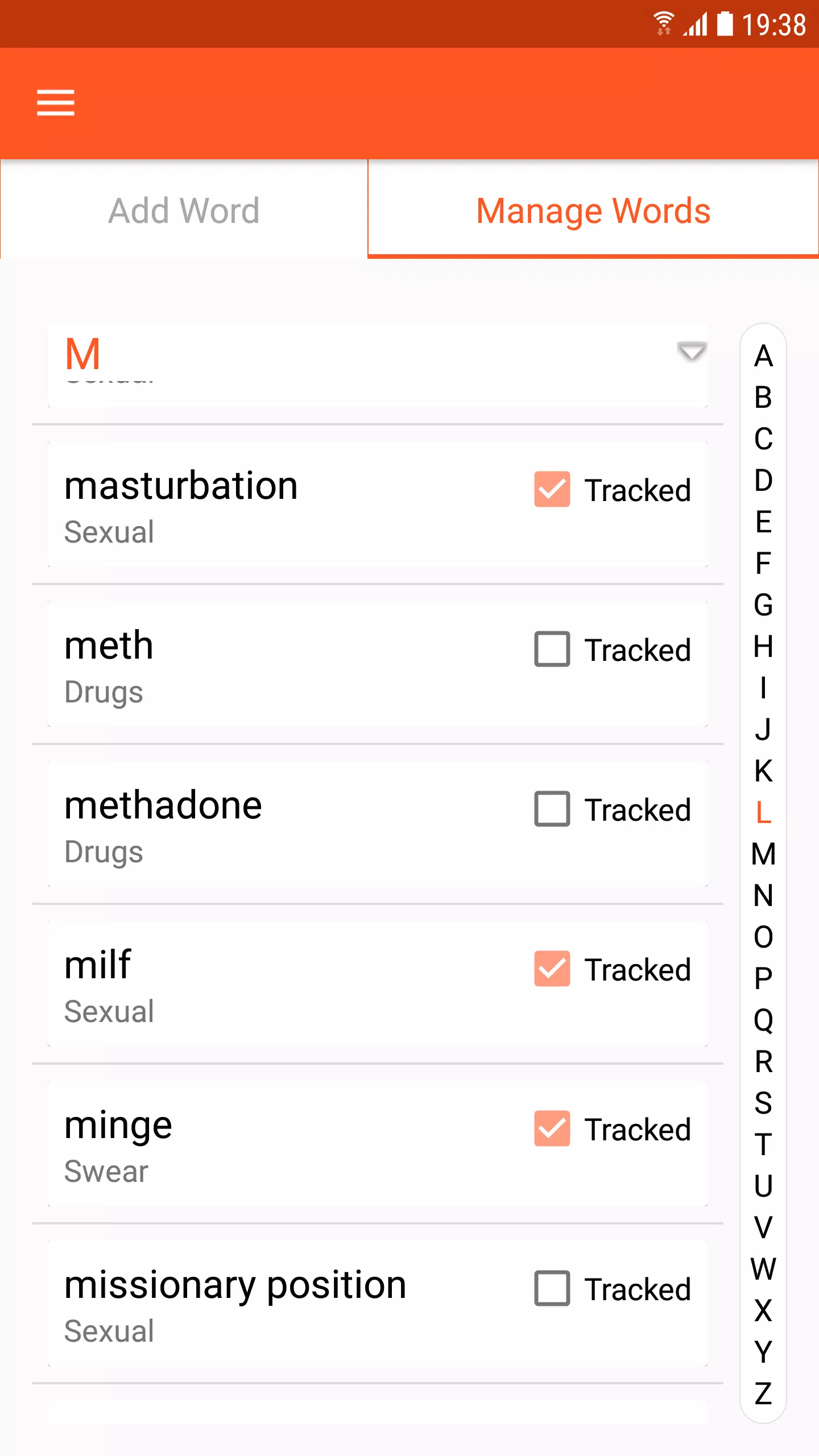 WordWatch Screenshots