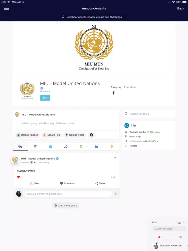 Tangkapan skrin MIU - Model United Nations iPad 