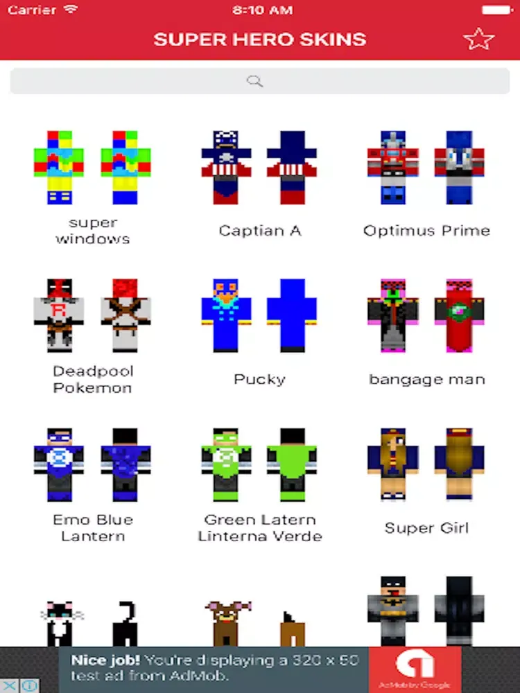 VIP custom skins for minecraft pe Pro iPad  스크린샷
