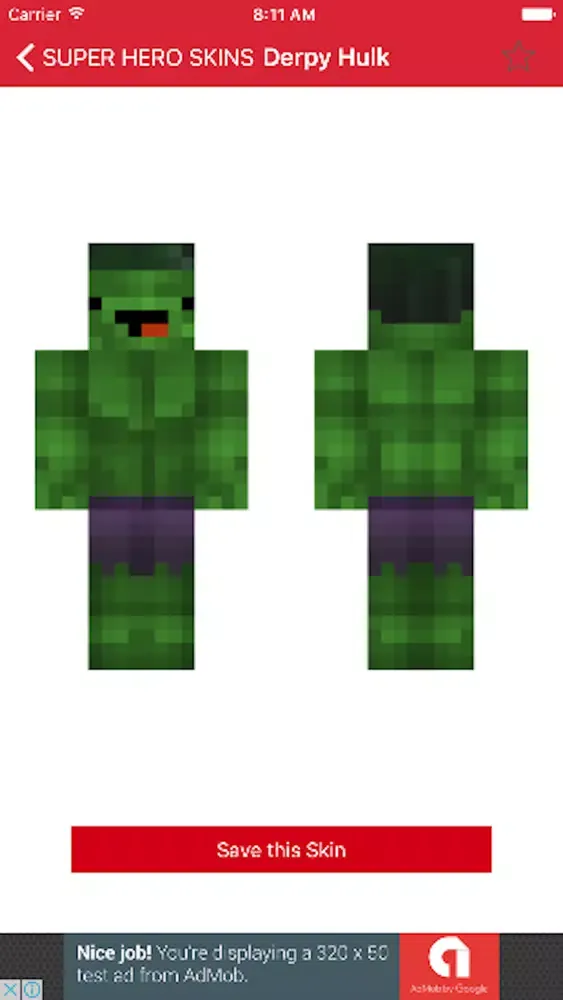 VIP custom skins for minecraft pe Pro 스크린샷