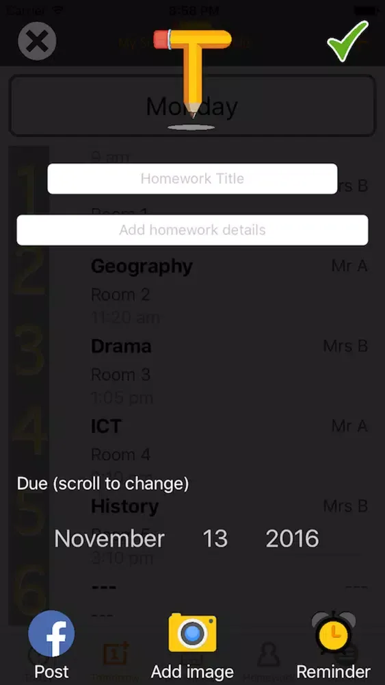My School Timetable Screenshots