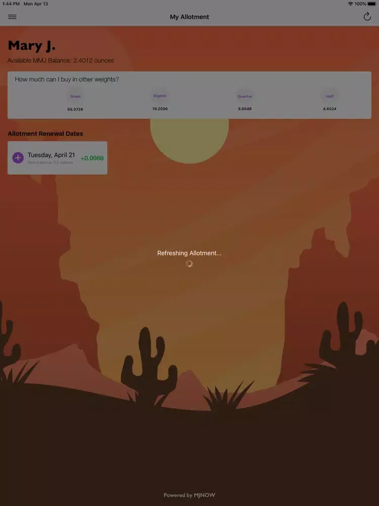 تصاویر My Arizona MMJ Allotment iPad 