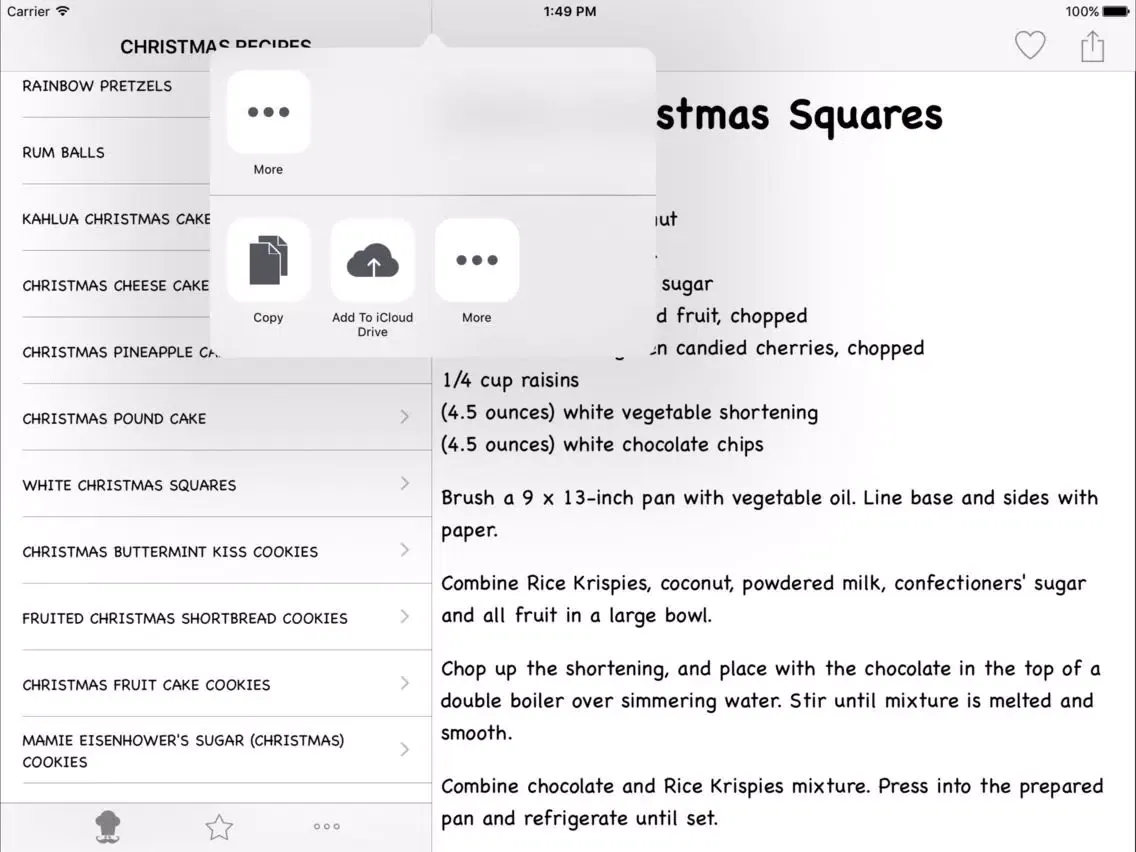Screenshot di Christmas Recipe iPad 