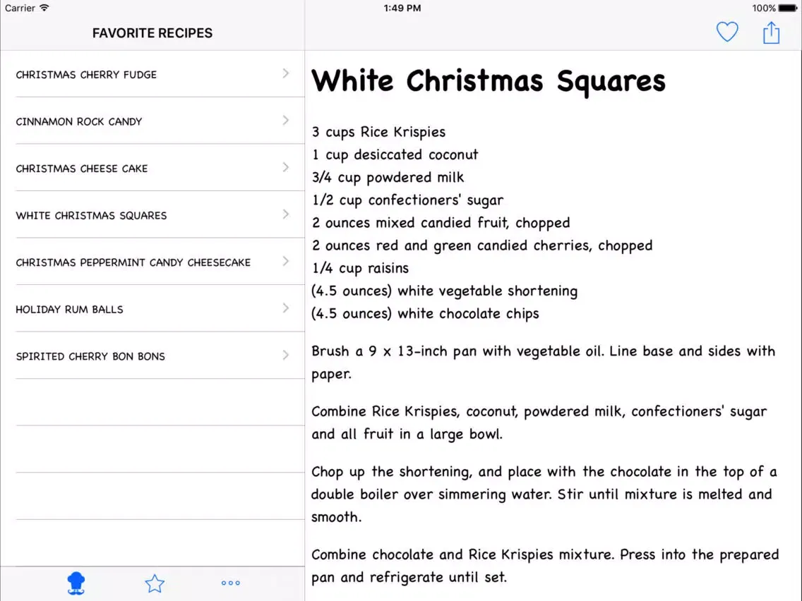 Screenshot di Christmas Recipe iPad 