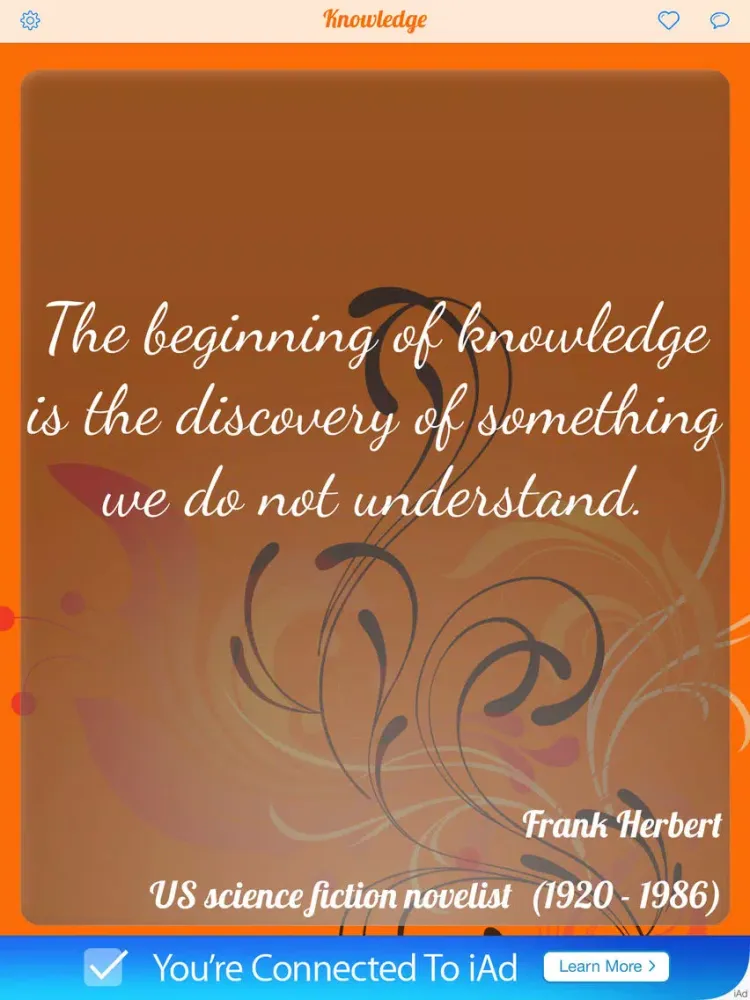 Capturas de tela do Ultimate Knowledge Quotes iPad 
