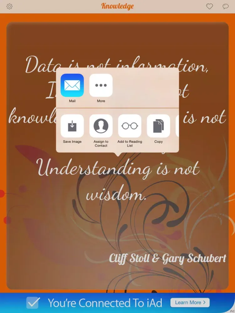 Capturas de tela do Ultimate Knowledge Quotes iPad 