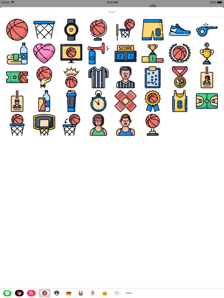 Ảnh chụp màn hình của Basketball Sticker Pack iPad 