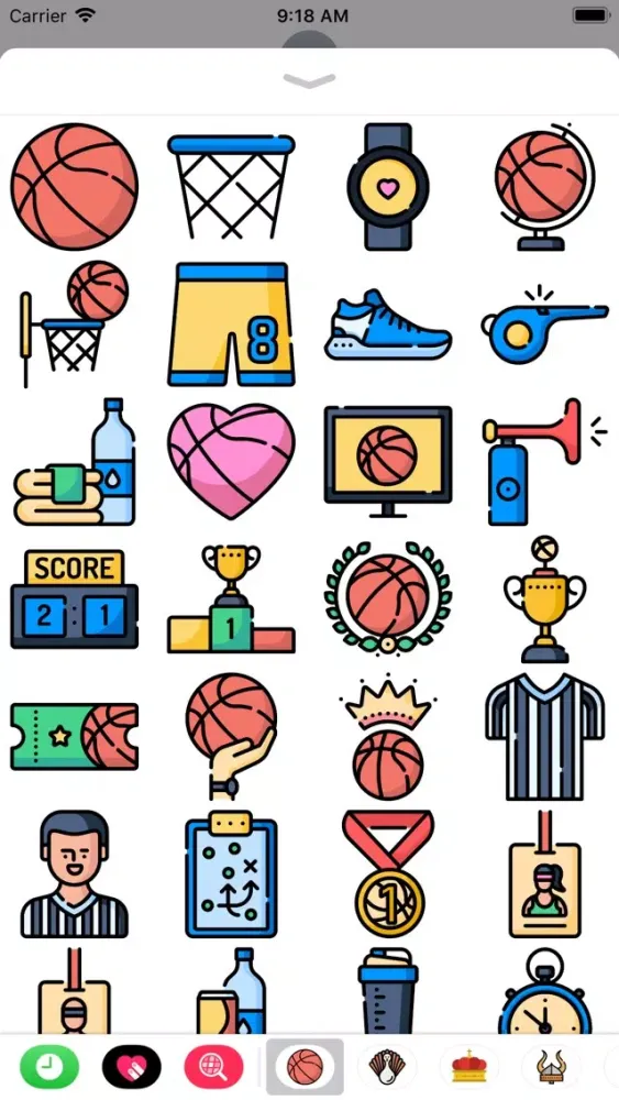 Ảnh chụp màn hình của Basketball Sticker Pack