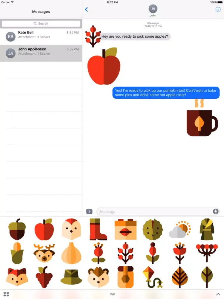 The Fall Sticker Pack iPad 应用截图
