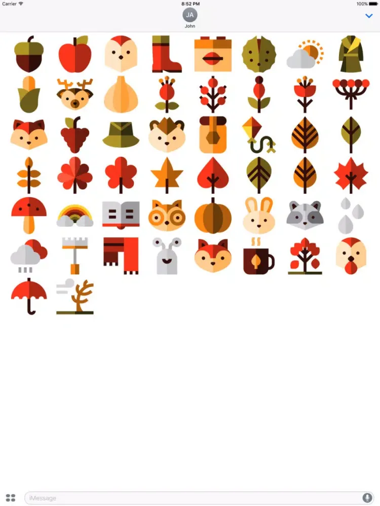 The Fall Sticker Pack iPad 应用截图