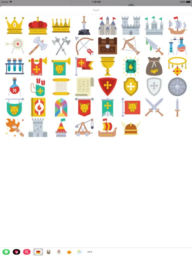 Capturas de tela do Medieval Stickers iPad 
