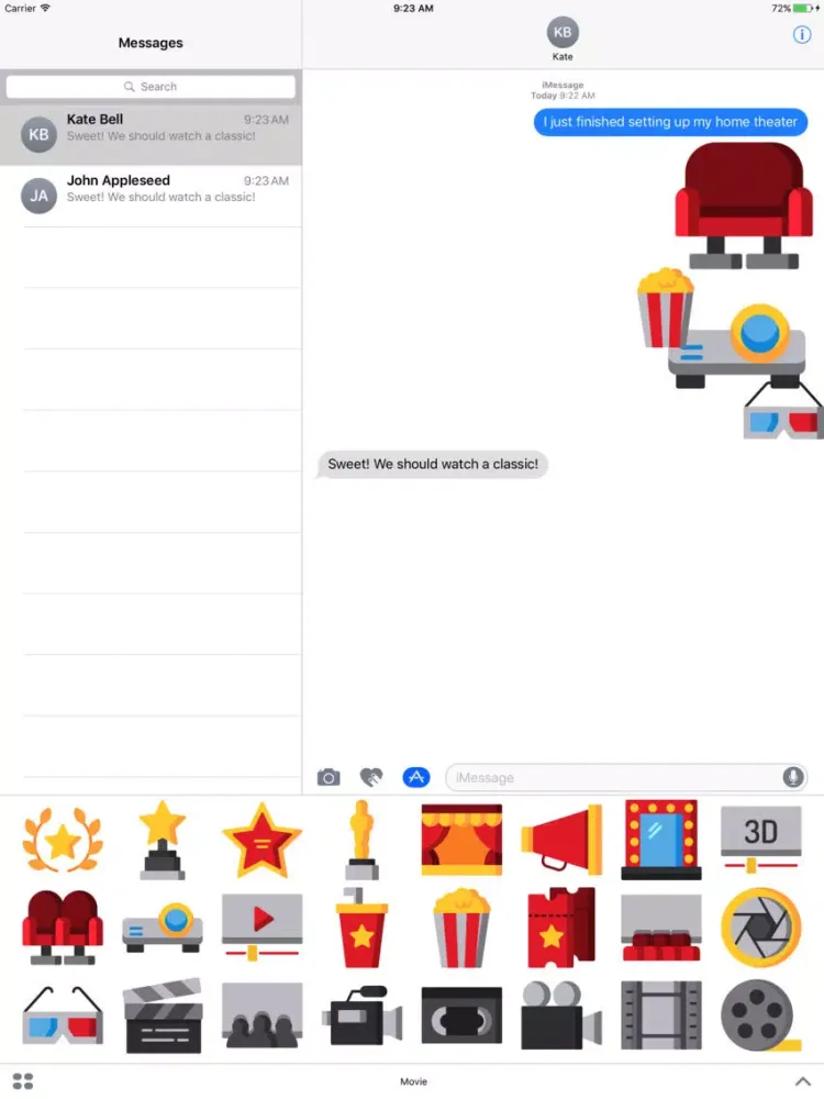 Movie Sticker Pack iPad  स्क्रीनशॉट