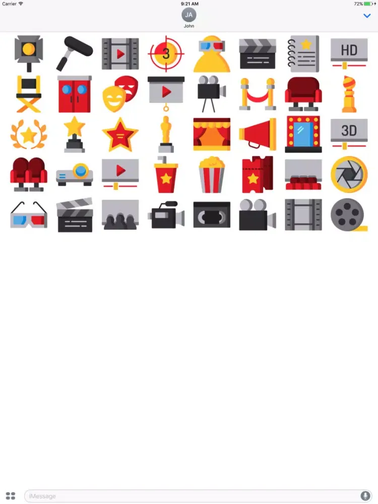 Movie Sticker Pack iPad  स्क्रीनशॉट