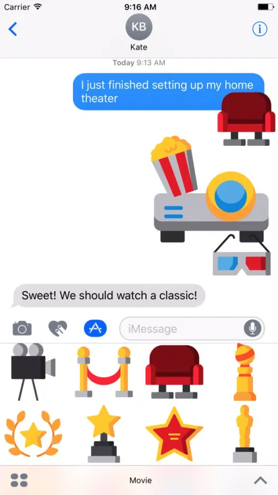 Movie Sticker Pack स्क्रीनशॉट