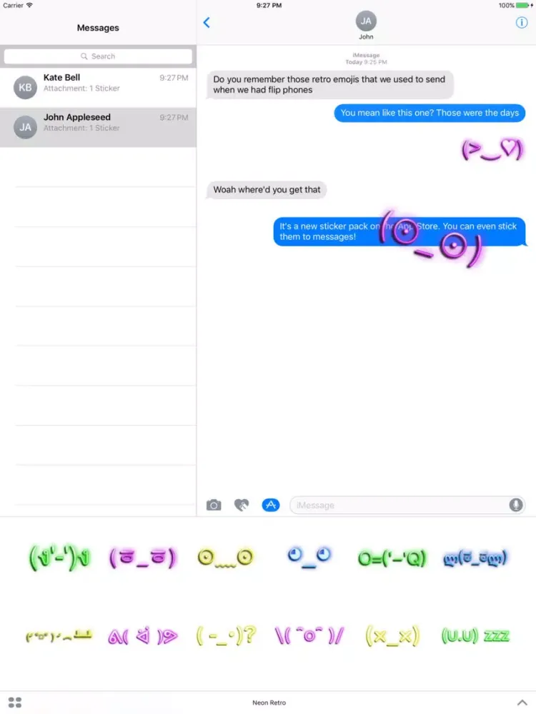 ภาพหน้าจอของ Neon Retro Emoji iPad 