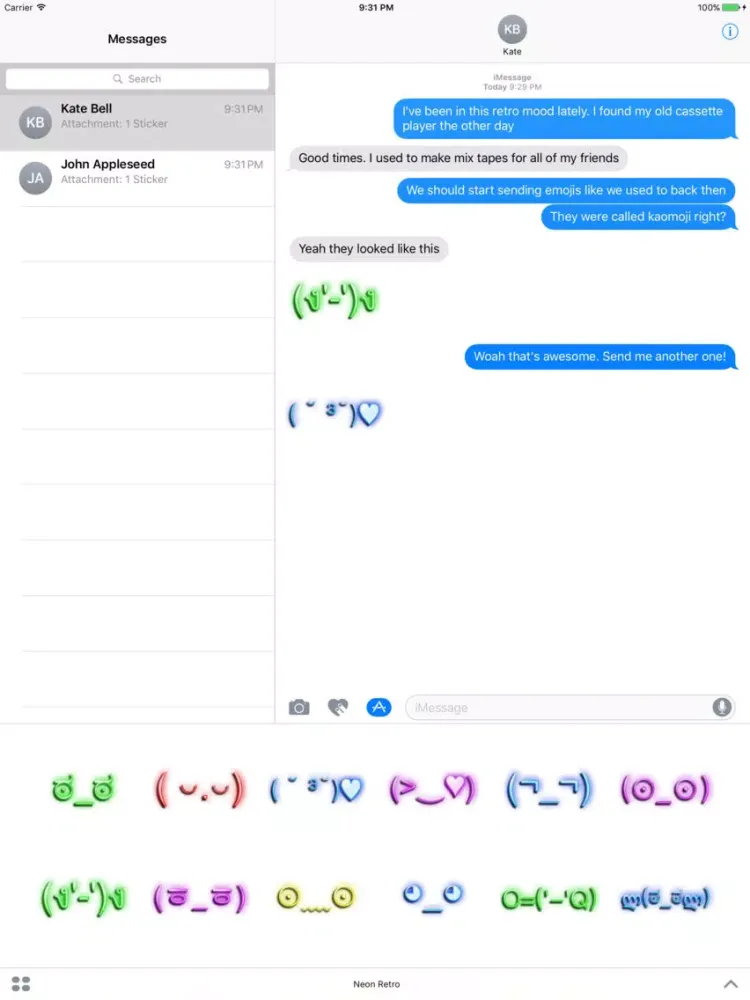 ภาพหน้าจอของ Neon Retro Emoji iPad 