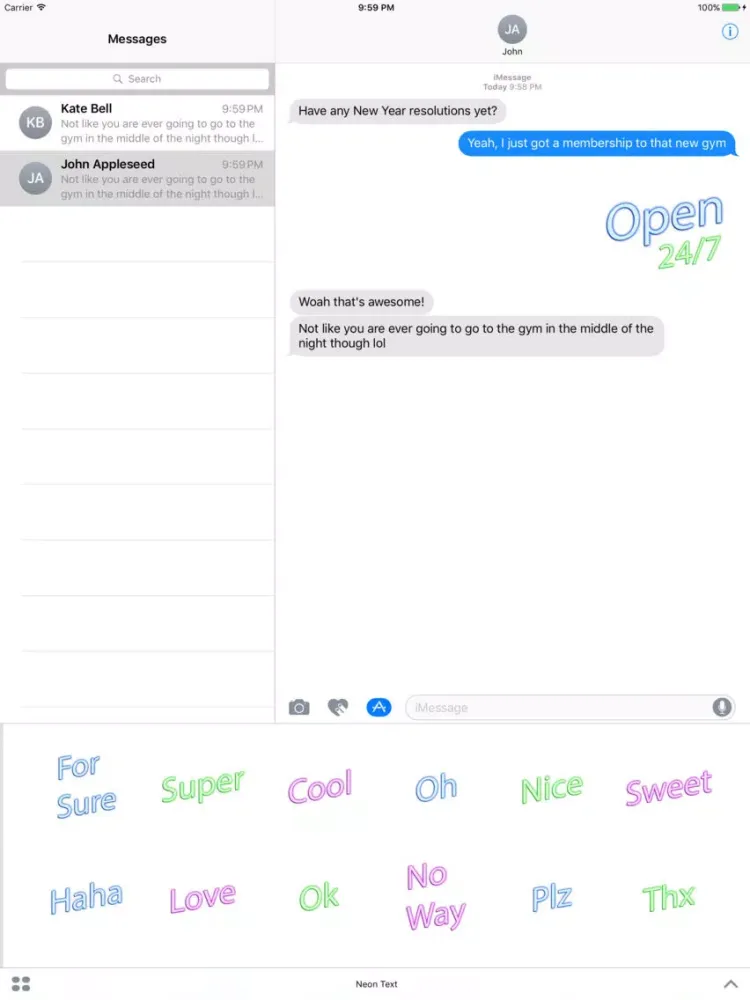 Neon Text iPad 应用截图