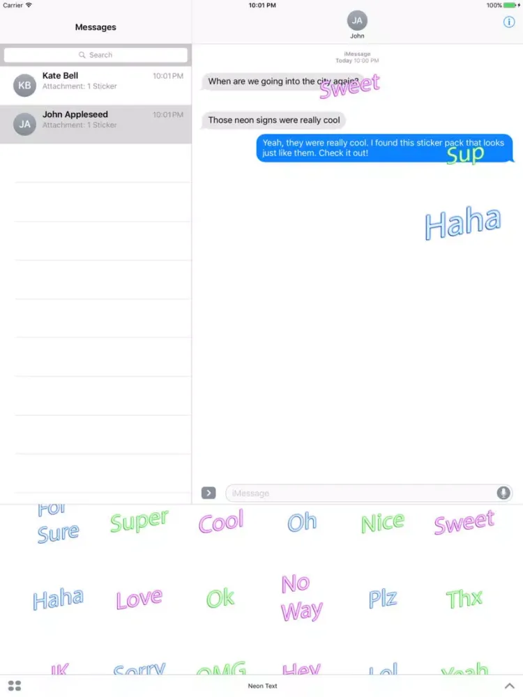 Neon Text iPad 应用截图