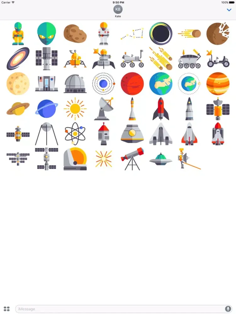 تصاویر Outer Space Sticker Pack iPad 