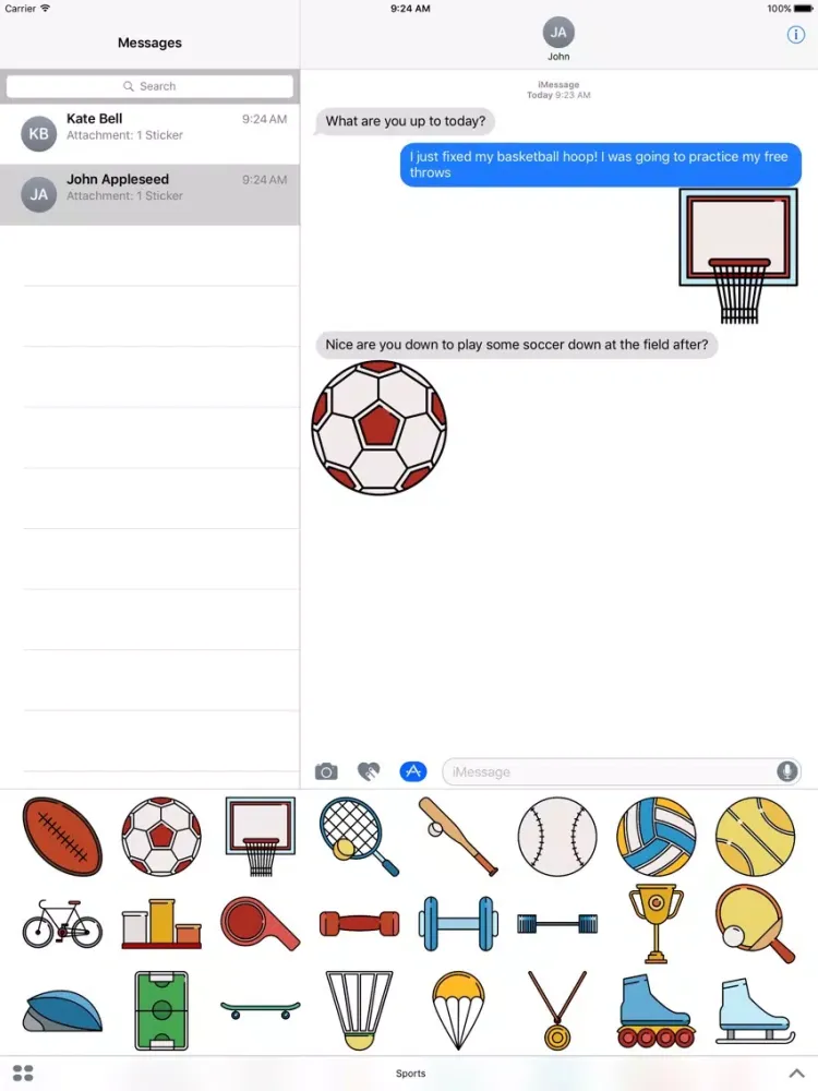 The Sports Sticker Pack iPad  스크린샷