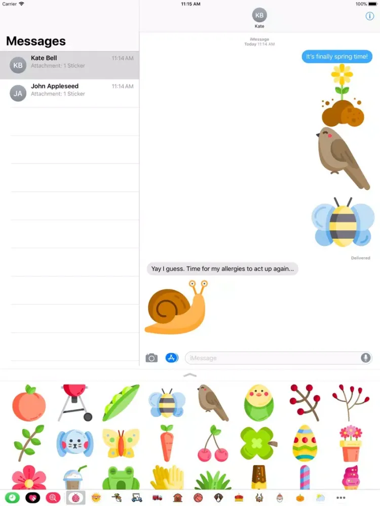 The Spring Sticker Pack iPad  سکرین شاٹس