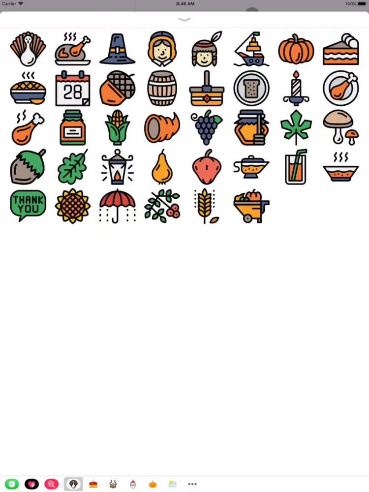 The Thanksgiving Sticker Pack iPad  Screenshots