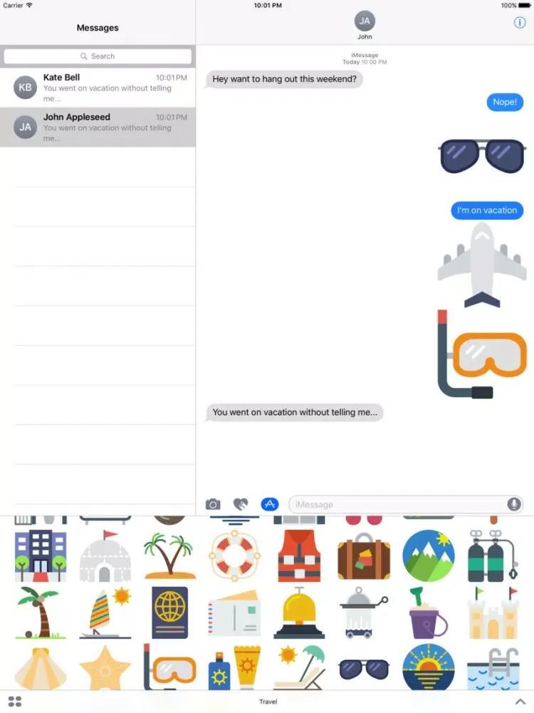 Ảnh chụp màn hình của The Travel Sticker Pack iPad 