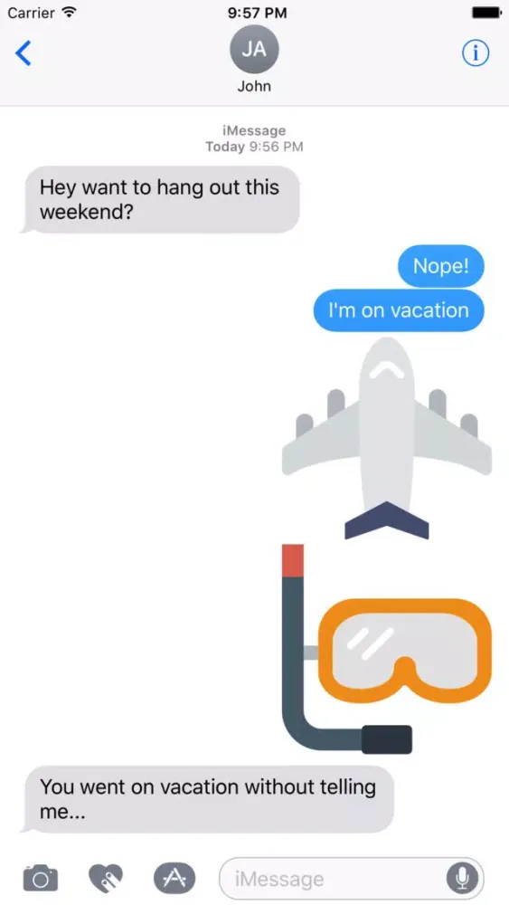 Ảnh chụp màn hình của The Travel Sticker Pack