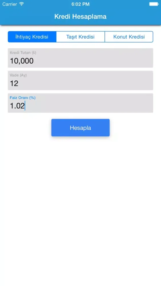 Zrzuty ekranu Kredi Hesaplama