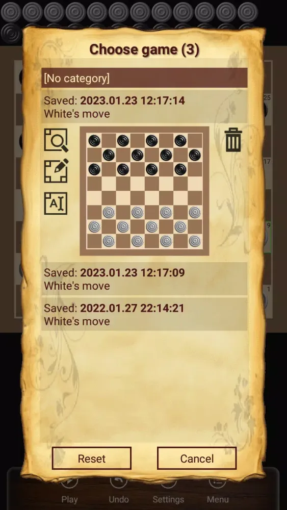 Spanish Damas - Online Screenshots