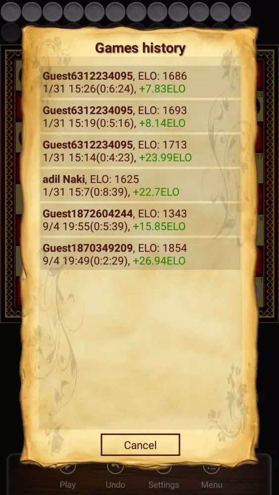 Spanish Damas - Online Screenshots