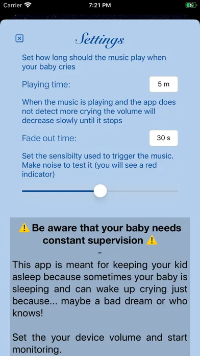 Capturas de pantalla de Baby Calm Sleep Aid