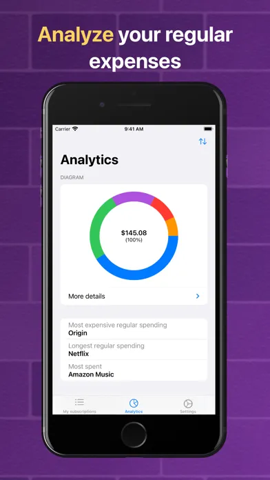 ภาพหน้าจอของ Suber - regular expenses