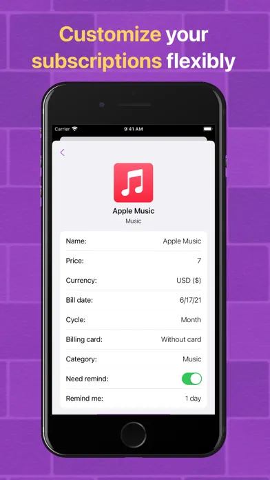 ภาพหน้าจอของ Suber - regular expenses