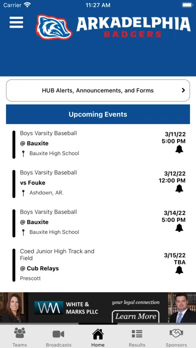 Arkadelphia Badger Athletics Screenshots
