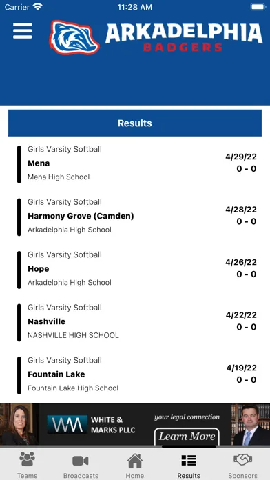 Arkadelphia Badger Athletics Screenshots