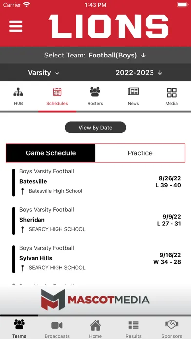 Zrzuty ekranu Searcy Lions Athletics