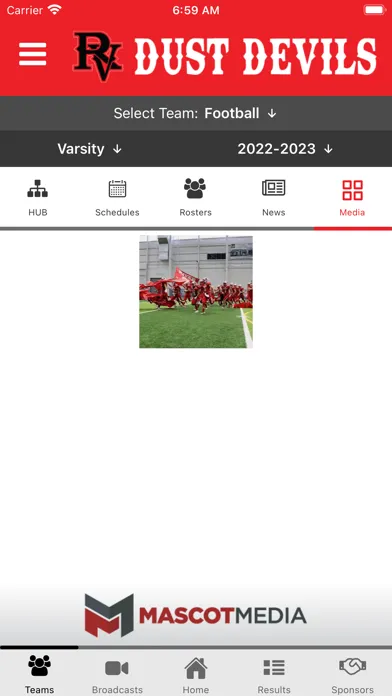 Ảnh chụp màn hình của River Valley Athletics