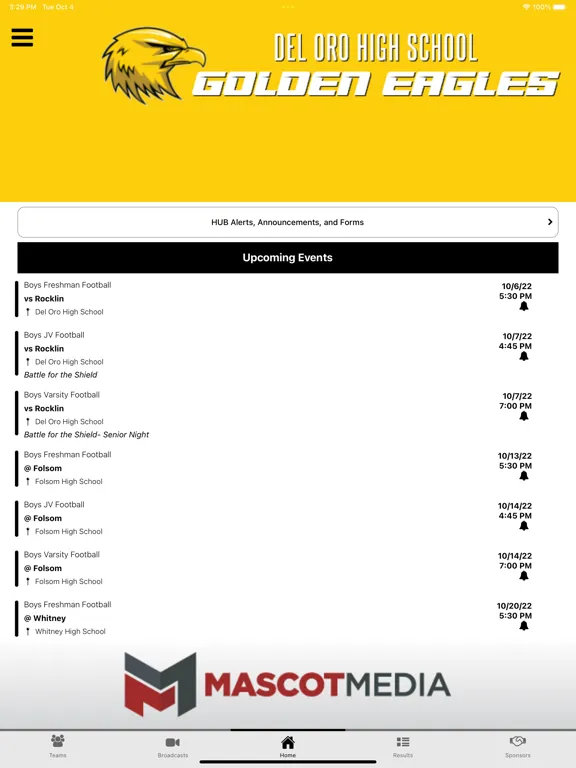 Screenshot di Del Oro Athletics iPad 