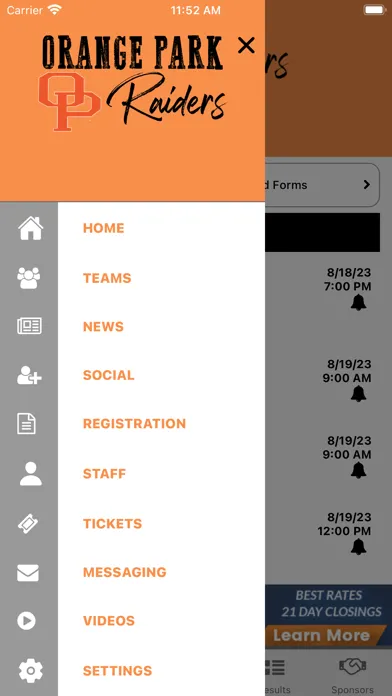 Captures d'écran de Orange Park Athletics